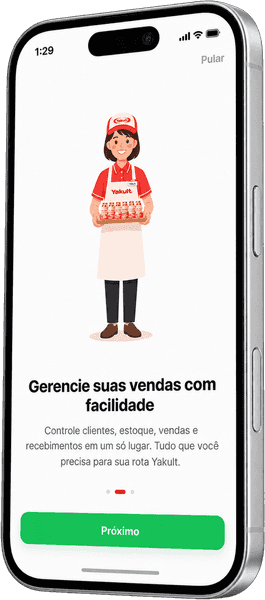 Yakult, tela primeiros passos com clareza
