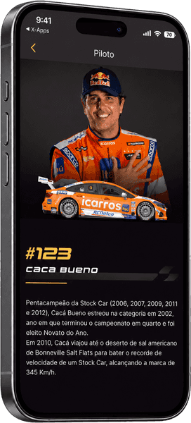 Stock Car, tela informação no momento em que acontece
