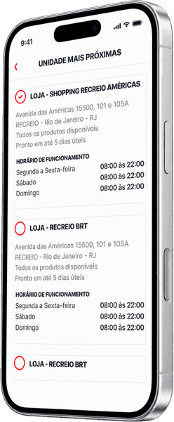 Casa & Vídeo, tela uma visão rápida das unidades