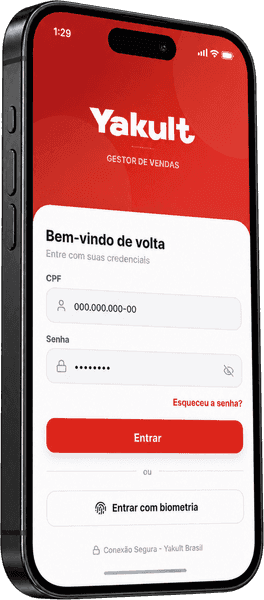Yakult, tela um acesso simples para começar