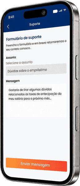 Antecipei, tela ajuda quando for preciso