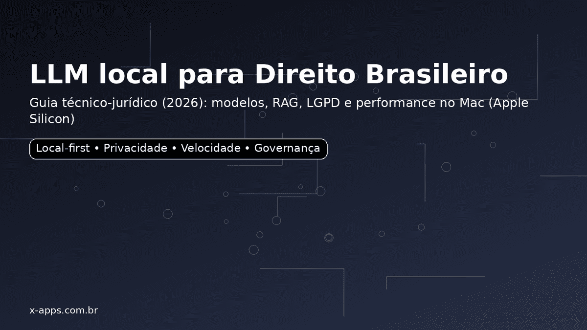 Capa do artigo: LLM local para Direito Brasileiro