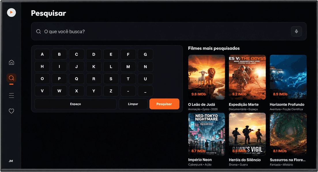 Hoxx TV na TV, tela encontrar ficou mais fácil